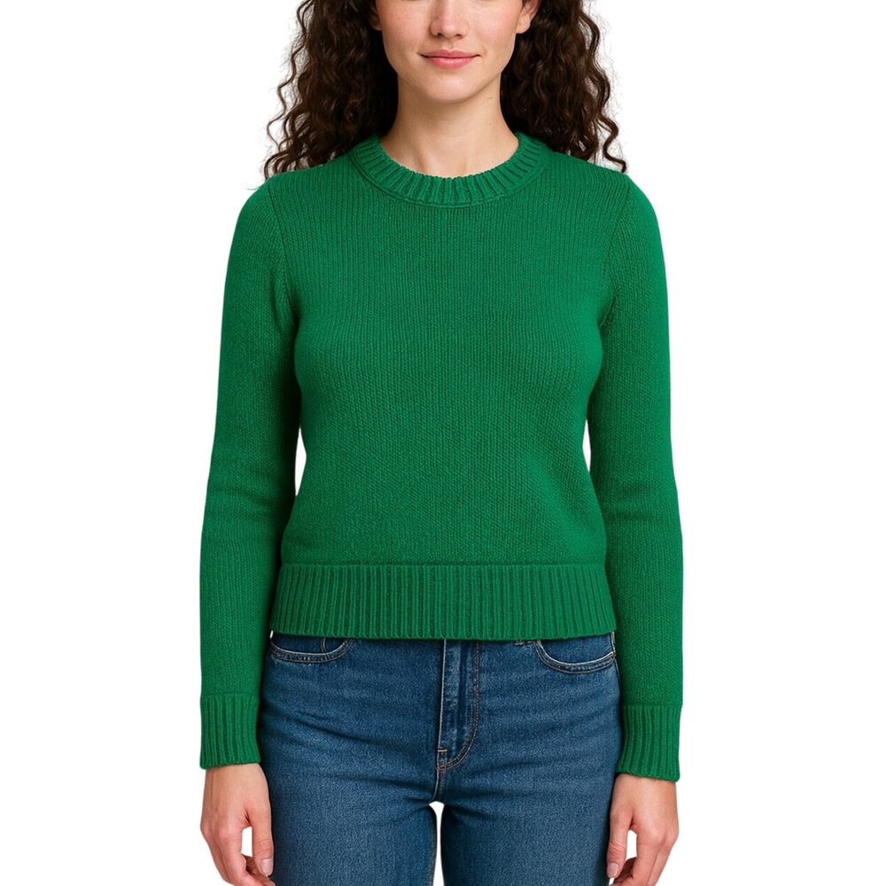 Treasure & Bond Vibrant Green Crew Neck Sweater